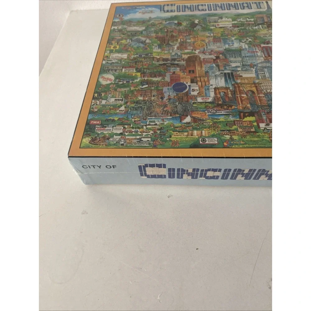 City Of Cincinnati Ohio, USA 1988 Jigsaw Puzzle by Buffalo Games 504 Pieces-NEW